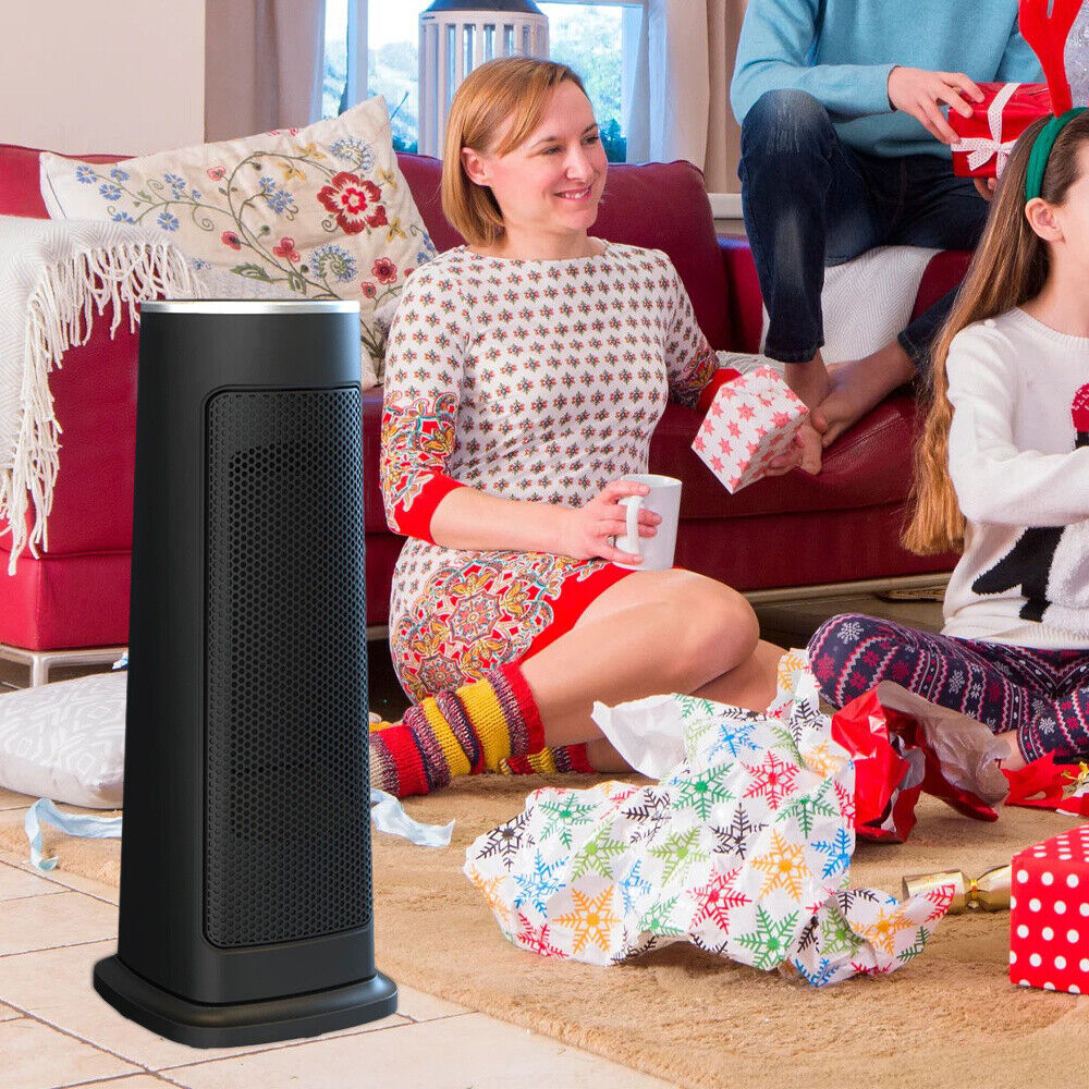 2000W PTC Ceramic Tower Space Heater Oscillating Warm Touch Screen/Timer/Remote