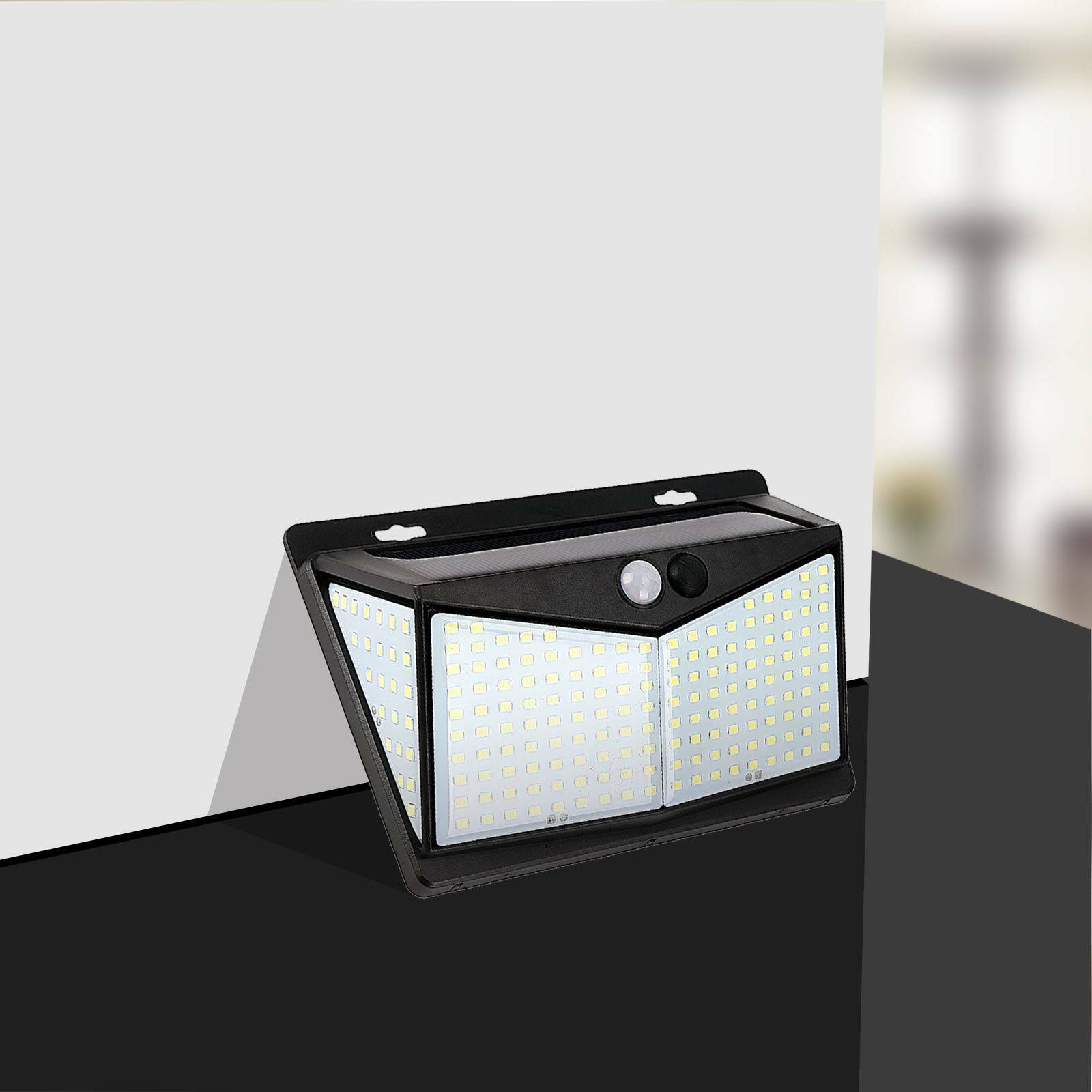 208 LED Solar Powered PIR Motion Sensor Light Garden Outdoor Security Wall Light