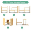 DIY Wooden Desktop Bookshelf Adjustable Desk Storage Rack Organizer Home Office
