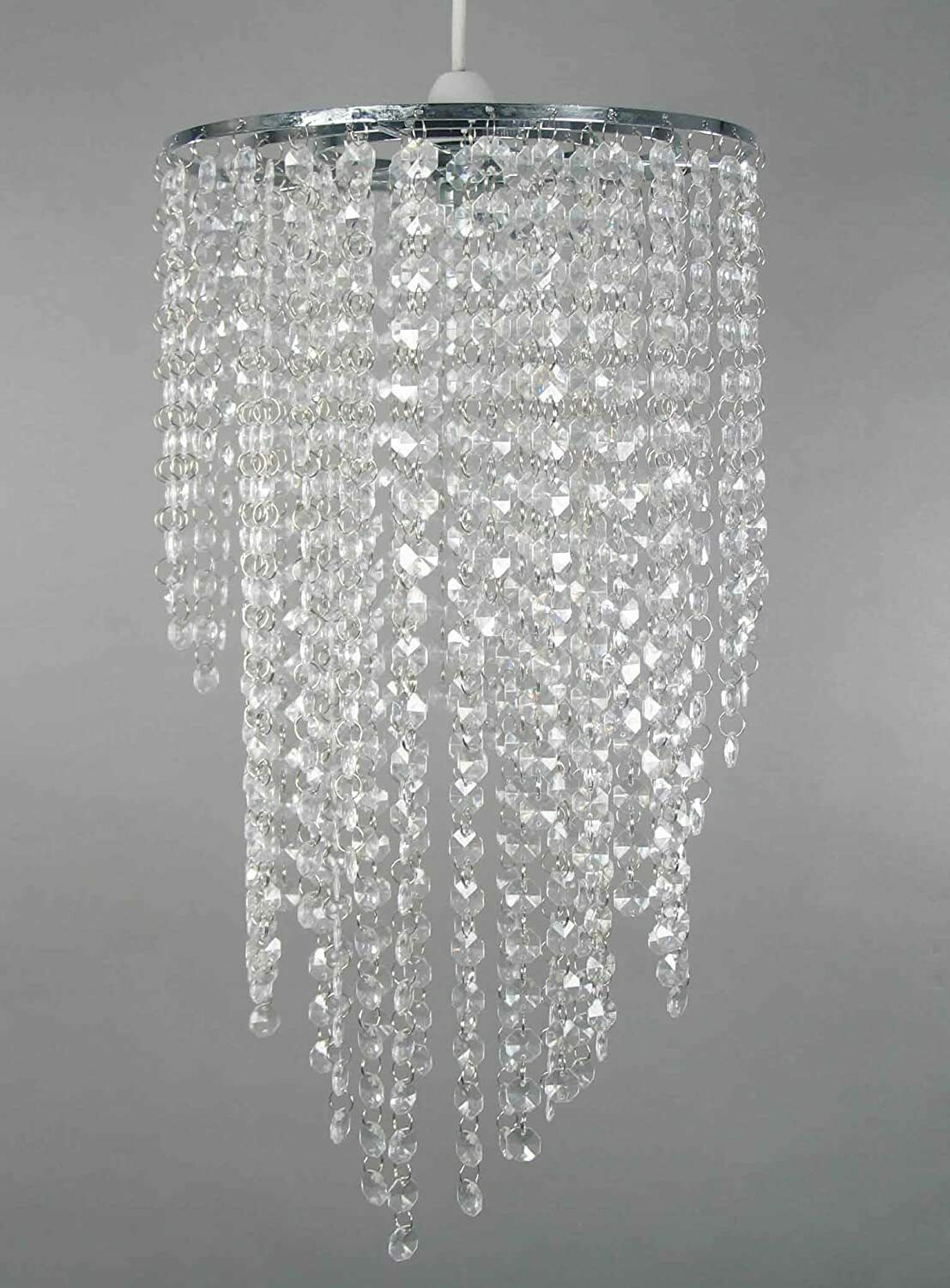 Modern Chandelier Acrylic Crystal Light Shades Beaded Droplet Ceiling Pendant