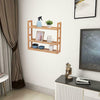 3 Tier Bamboo Bathroom Kitchen Wall Mounted Shelf Storage Rack adjustable Unit