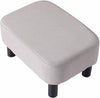 Linen Fabric Padded Stool Bench Footstool Pouffe Ottoman Living Bedroom Footrest
