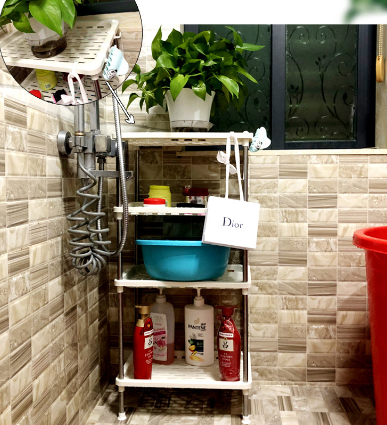 Large 4 Tier Shelving Unit Kitchen Storage Rack Standing Shelf Organiser Stand