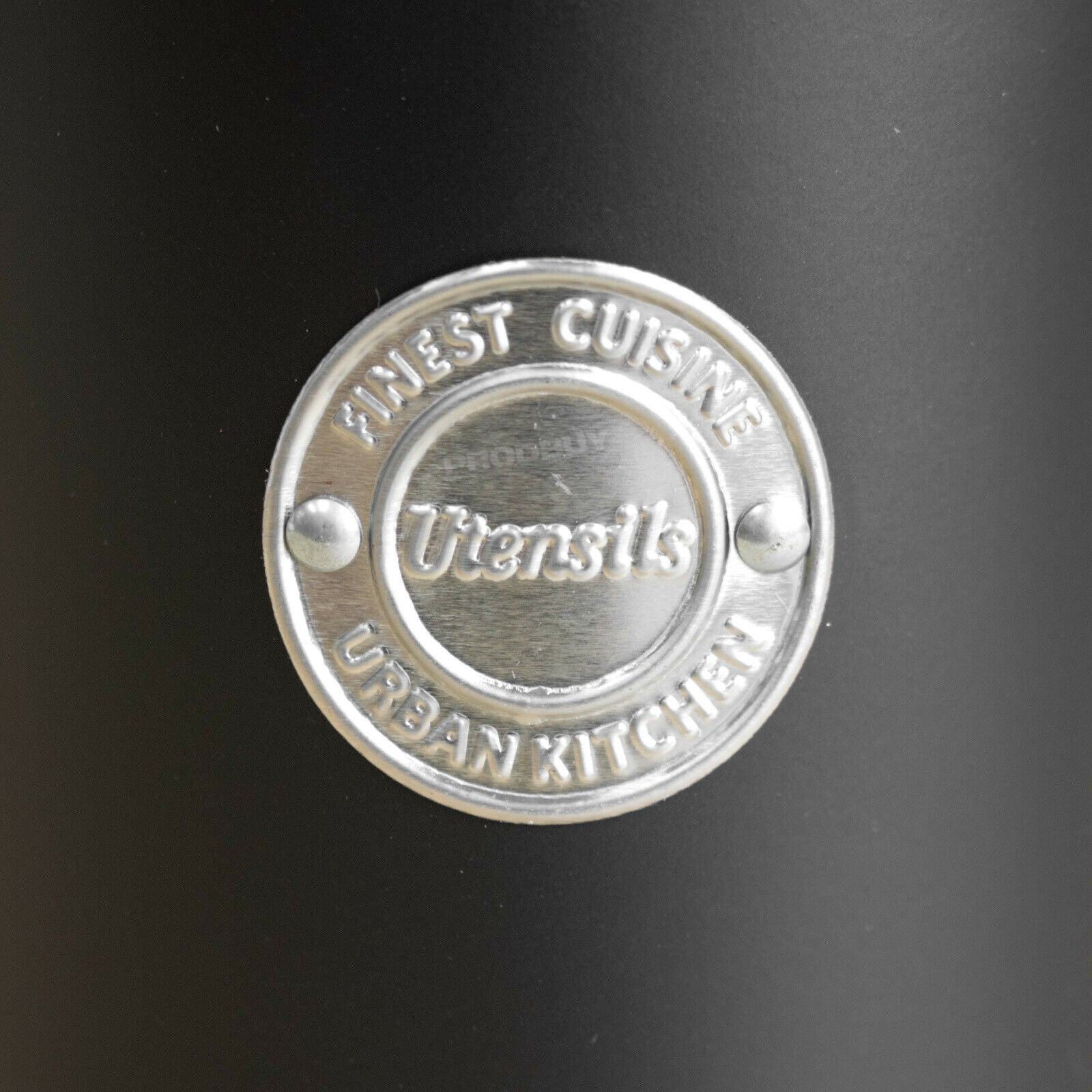 17.3cm Metal Matt Black Kitchen Utensil Storage Pot Holder Jar Caddy Organiser