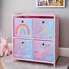 Dinosaur & Unicorn 4 Drawer Chest Storage Unit For Kids Room