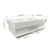 Modern High Gloss Coffee Tables End Side Table 2 Drawers Living Room White/Black