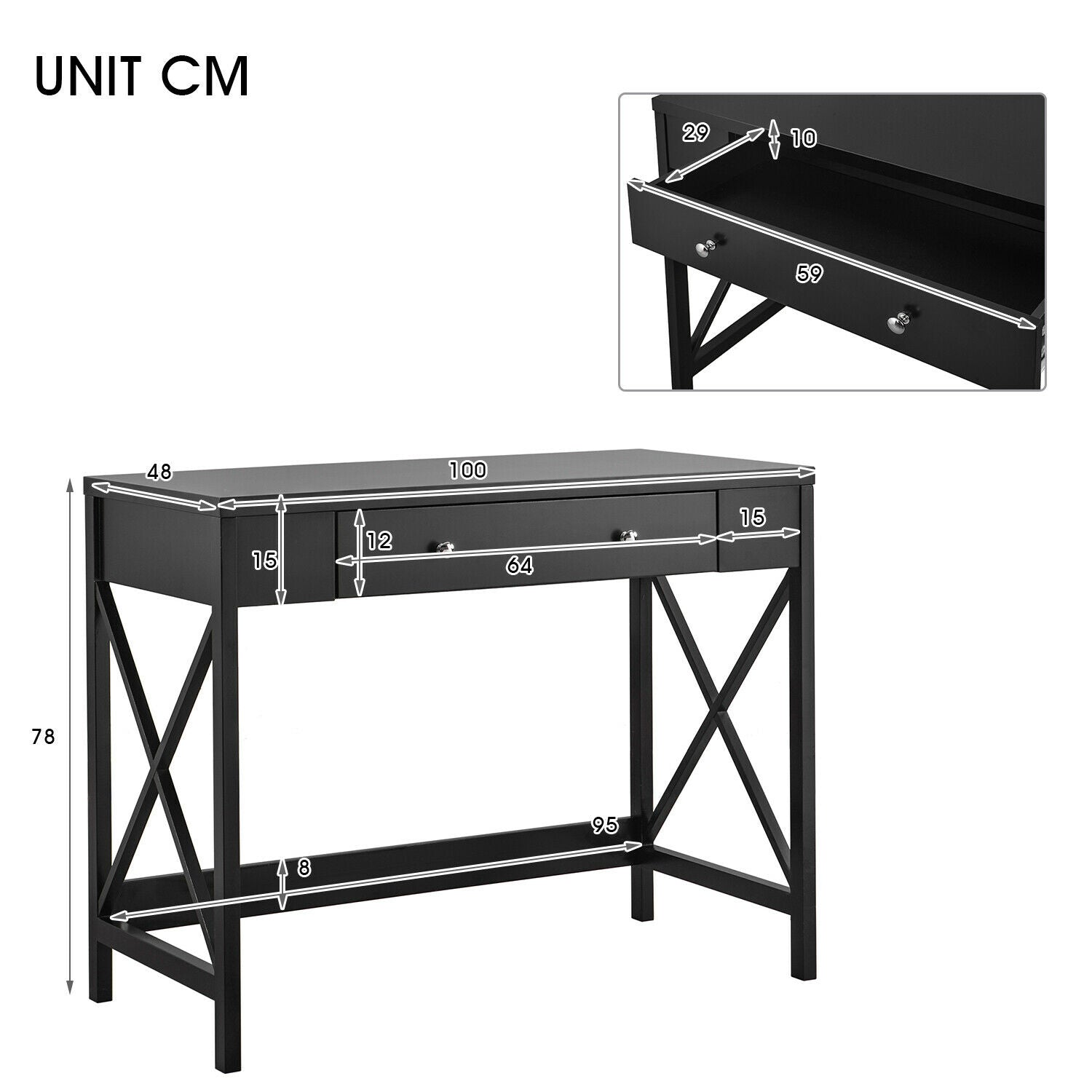 Console Table Hallway Shelf Storage Unit Sofa End Table Beside Table Furniture