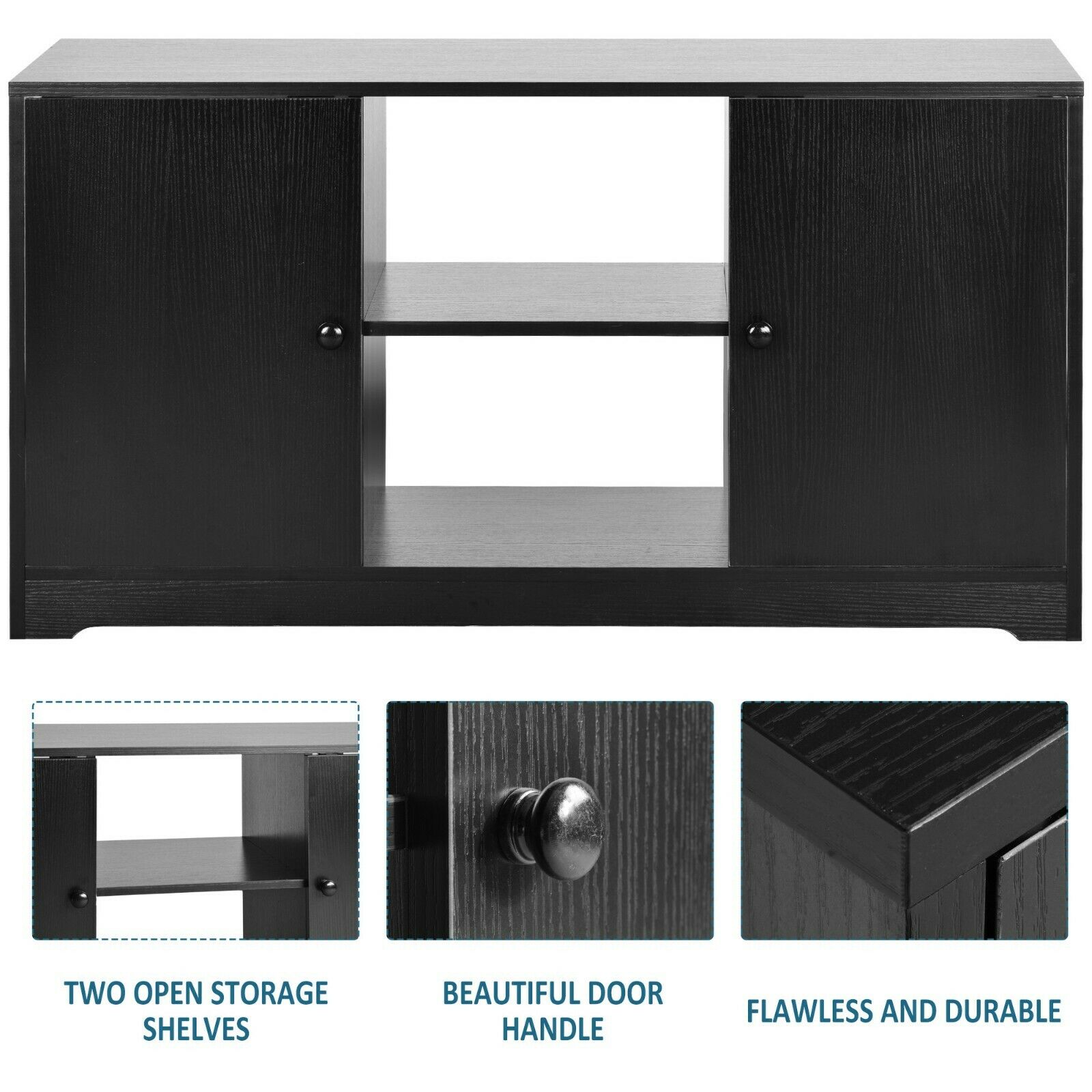 Modern Unit Wooden TV Cabinet Stand Unit Table With Shelves Cupboard Furniture