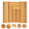 New Cutlery Organiser Drawer Storage Tray Wooden Bamboo Expandable Extending