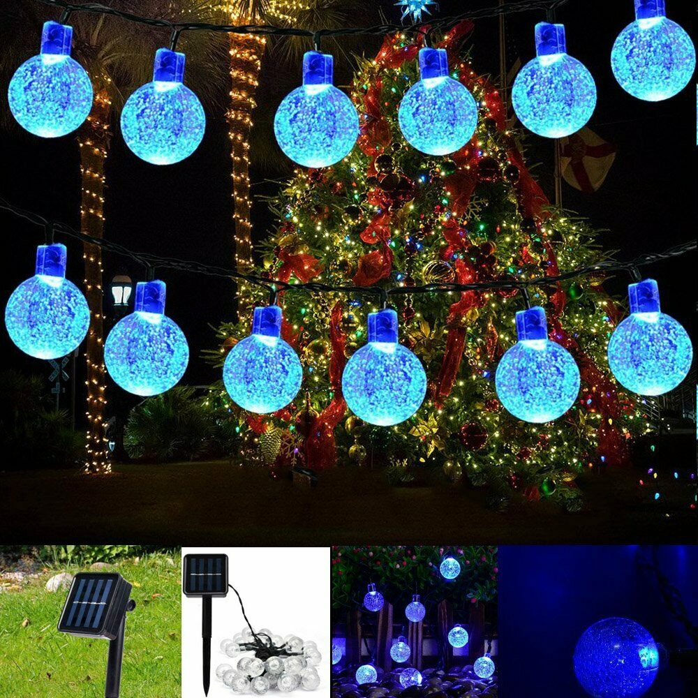 30 LED Ball Solar Party Fairy Outdoor String Lights for Patio & Garden