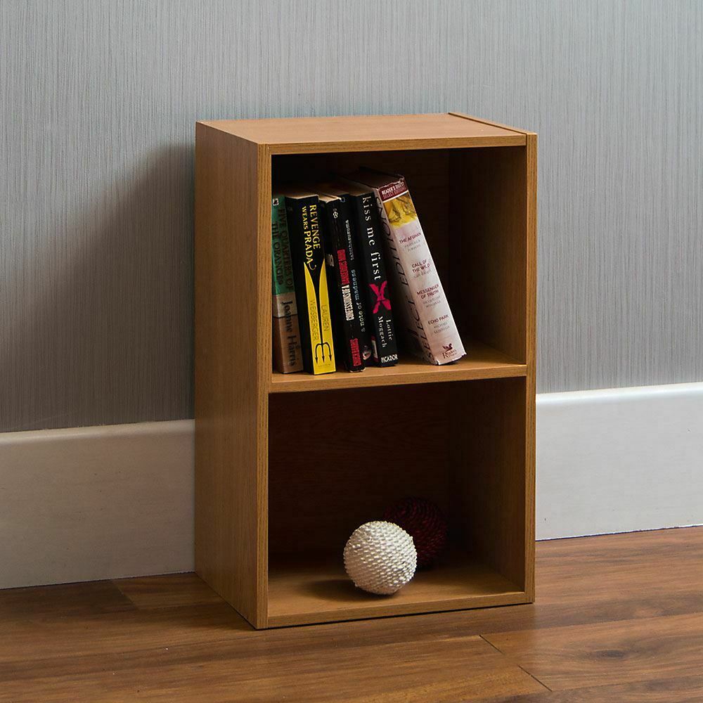 Oxford 2 3 4 5 Tier Cube Bookcase Display Shelving Storage Unit Wood Furniture