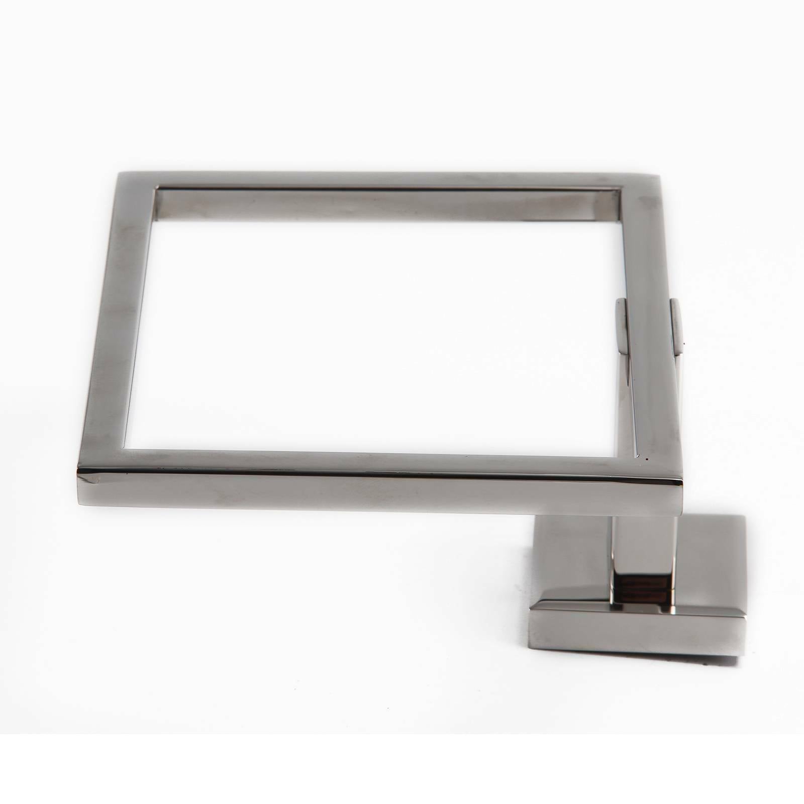 Modern Bathroom Square Towel Rack Towel Ring Holder Chrome Wall Mounted