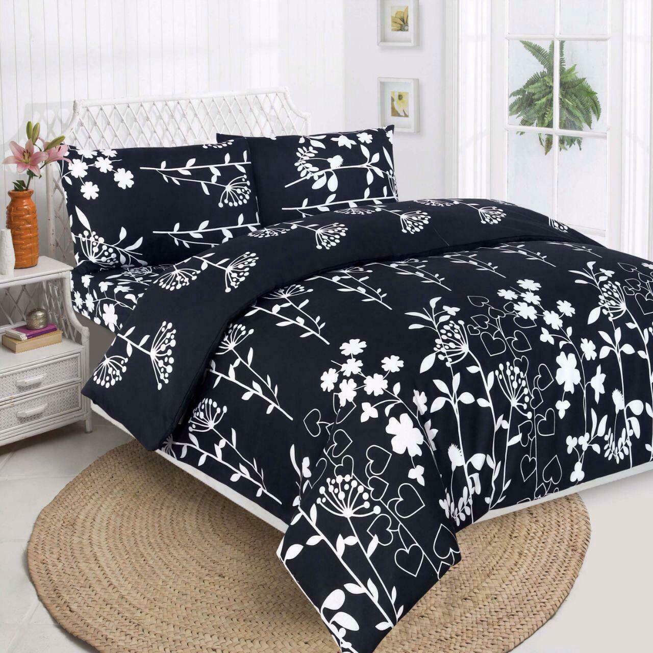 Duvet Cover Bedding Set + Pillowcase Single Double King Size Stylish Quilt Cover