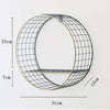 Retro Metal Wall Shelf Industrial Style Round Storage Display Rack Shelving Unit