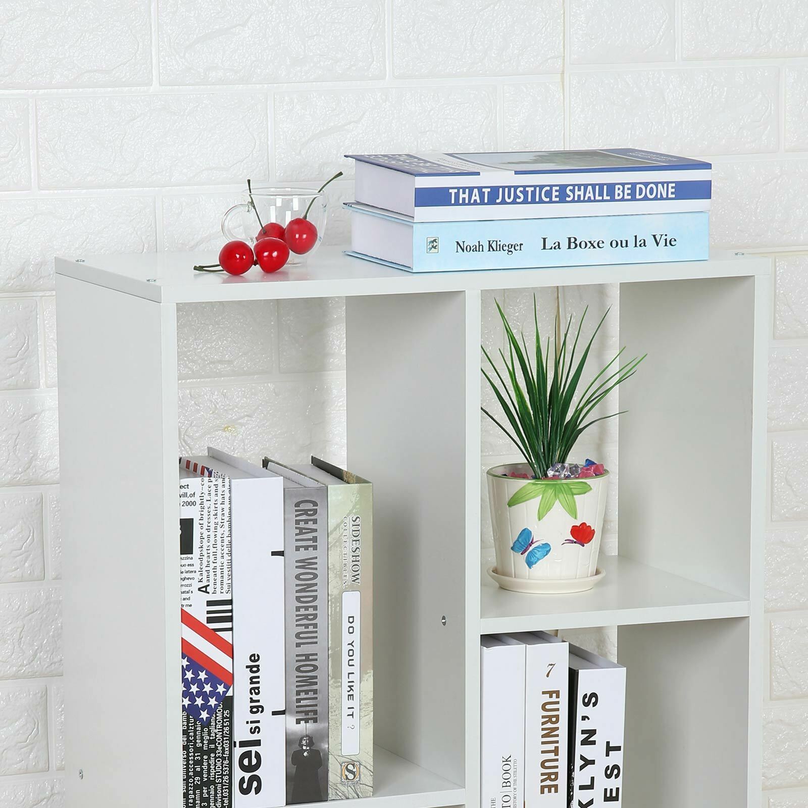 Shelving Home Office Book Shelf 5 Cube Storage Bookcase Display Wood Furniture