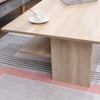 Oak 2 Tier Coffee Table Open Shelf Living Room Furniture Storage Cabinet