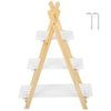 3 Tier Ladder Shelf Storage Shelving Unit Bookcase Rack Plant Display Stand Wood