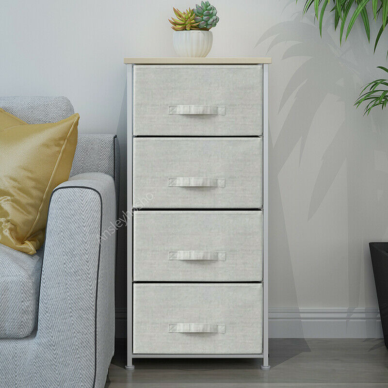 Fabric Chest of Drawers Cabinet Storage Unit Bedside Table with 2/3/4/5Drawers