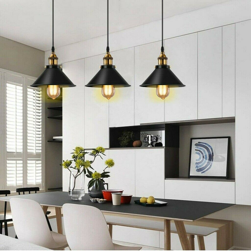 Vintage Industrial Metal Ceiling Pendant Shade Modern Hanging Retro Lights Lamps