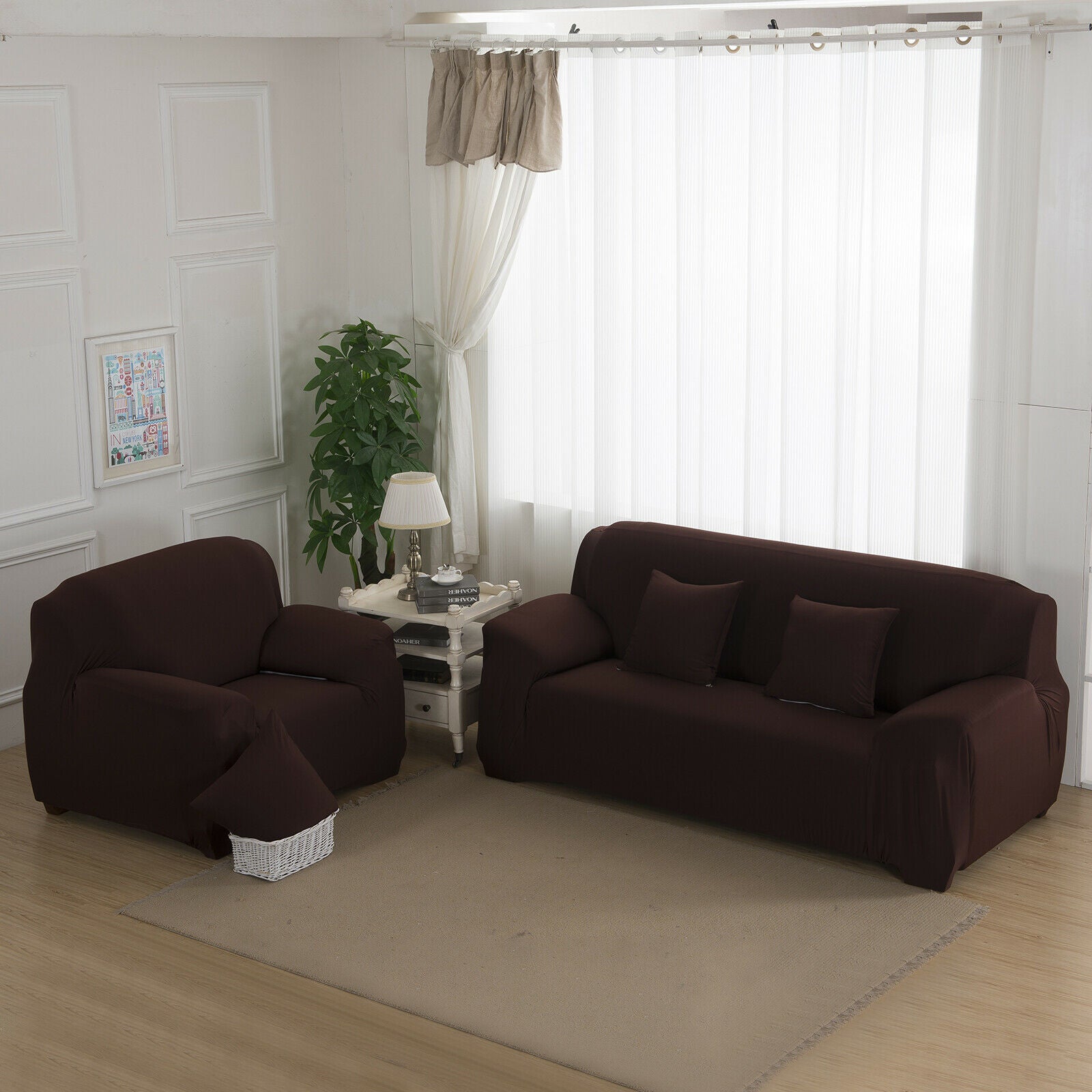 1/2/3 Seater Sofa Covers Slipcover Elastic Stretch Settee Protector Couch Floral