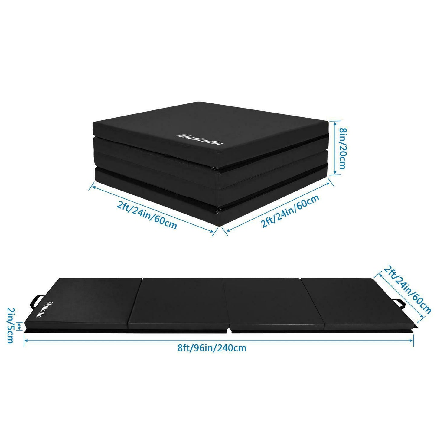 4-Folding Gymnastics Mats Yoga Mat Gym Exercise Workout Fitness Foam Mats UK