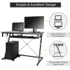 Z-Shaped Computer Desk Study PC Laptop Table Writing Gaming Desk Workstation