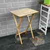 Folding Snack Table Wooden Natural Desk Foldable Portable Dining Laptop Coffee