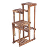 6 HOLDER LADDER SHELF CORNER STORAGE PLANT STAND FLOWERS DISPLAY WOOD RACK UNIT