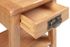Small Oak Side Table | Narrow Wooden End/Lamp/ Bedside Cabinet | Nightstand