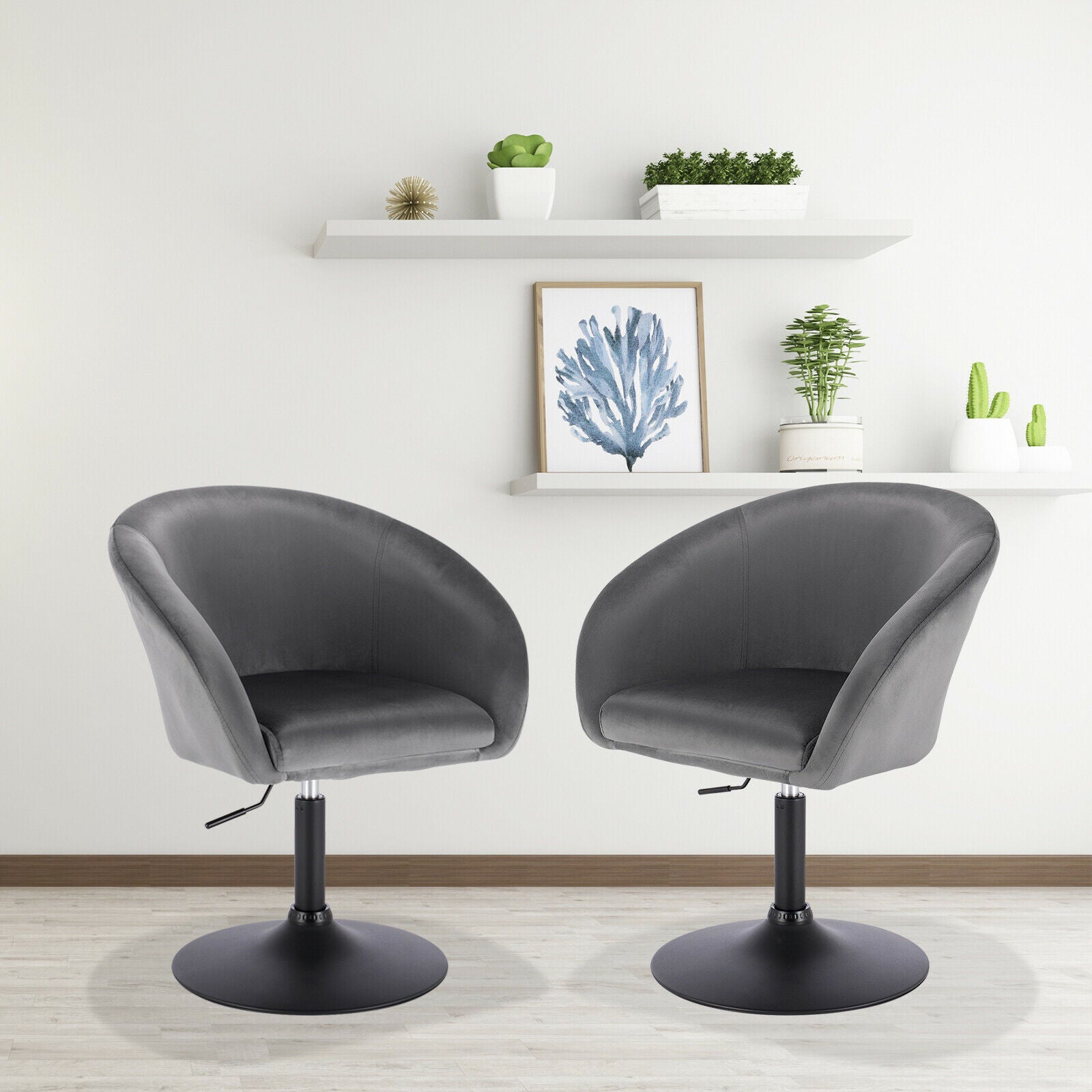 Breakfast Barstools Bar Chairs Swivel Gas Lift Chairs Kitchen Pub Velvet Stools