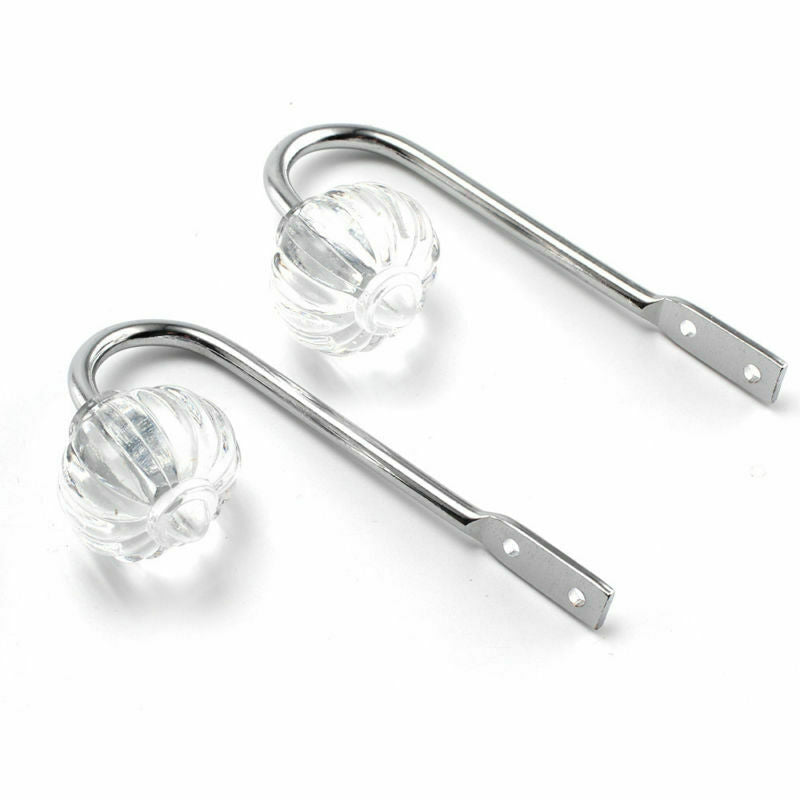 2X Metal Crystal Curtain Holdback Wall Tie Backs Hook Hanger Holder Home Decor