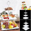 3 Plastic Tier Cake Stand Afternoon Tea Wedding Plate Party Tableware Display