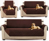 REVERSIBLE Quilted Sofa Cover Furniture Protector Throw Waterproof WITH STRAP