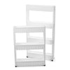 Slide out kitchen trolley rack holder slim storage 3,4 shelf organiser on wheels