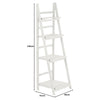 Grey 4 Tier Folding Ladder Storage Home Display Shelf Bedroom/Bathroom