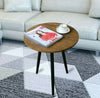 Round Coffee Table Living Room Side 3 Metal Legs Hallway Living Room Furniture