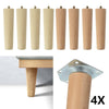 4 x Wooden Table Legs Tapered Pine Beech Ash Table Chair Stool Chest Sofa 4 Size