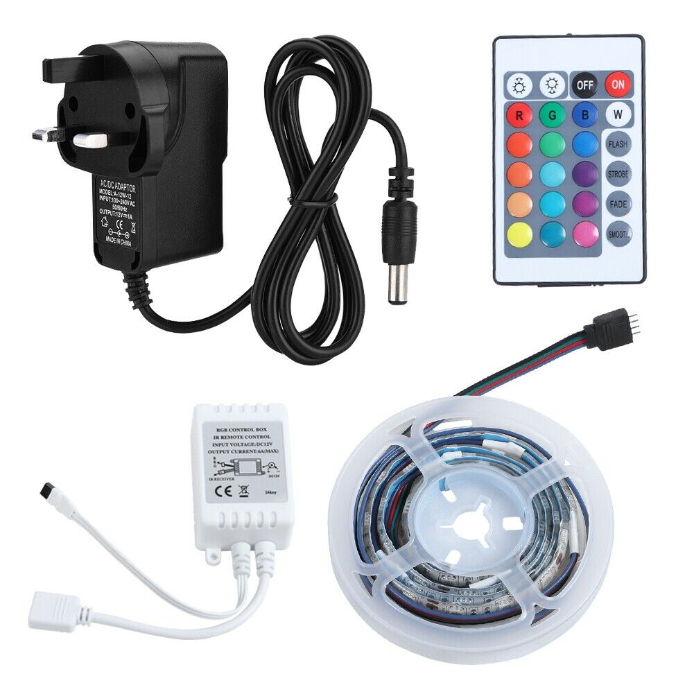 High Gloss Bedside Table Cabinet Bedroom Storage Nightstand with RGB LED Light