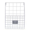Simple Style Wire Magazine Newspaper Basket Wall Mounted Post Storage Rack Black