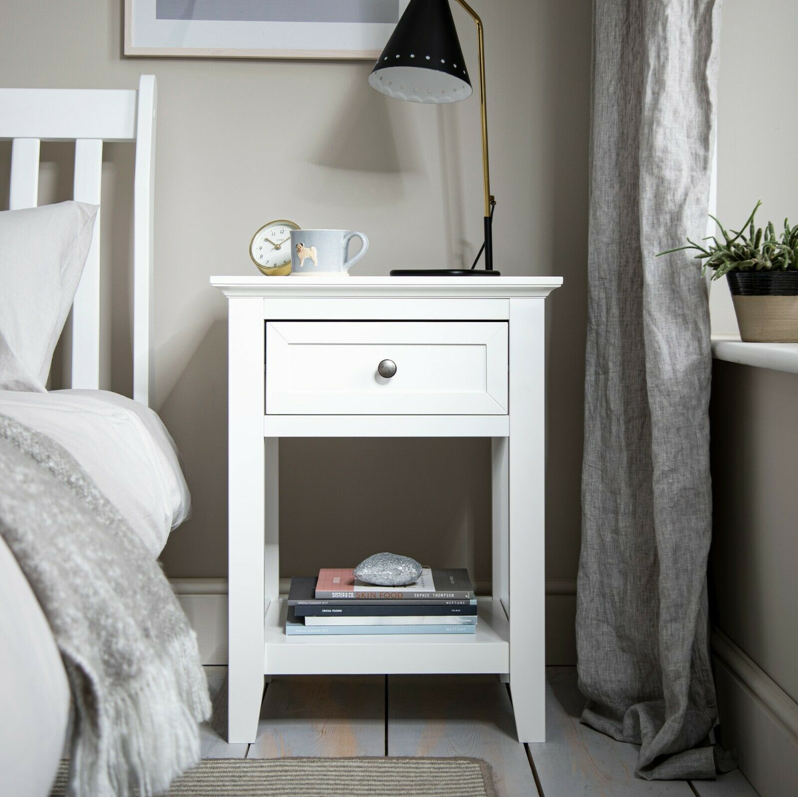 Bedside Chest Side Table with Drawers Cabinet