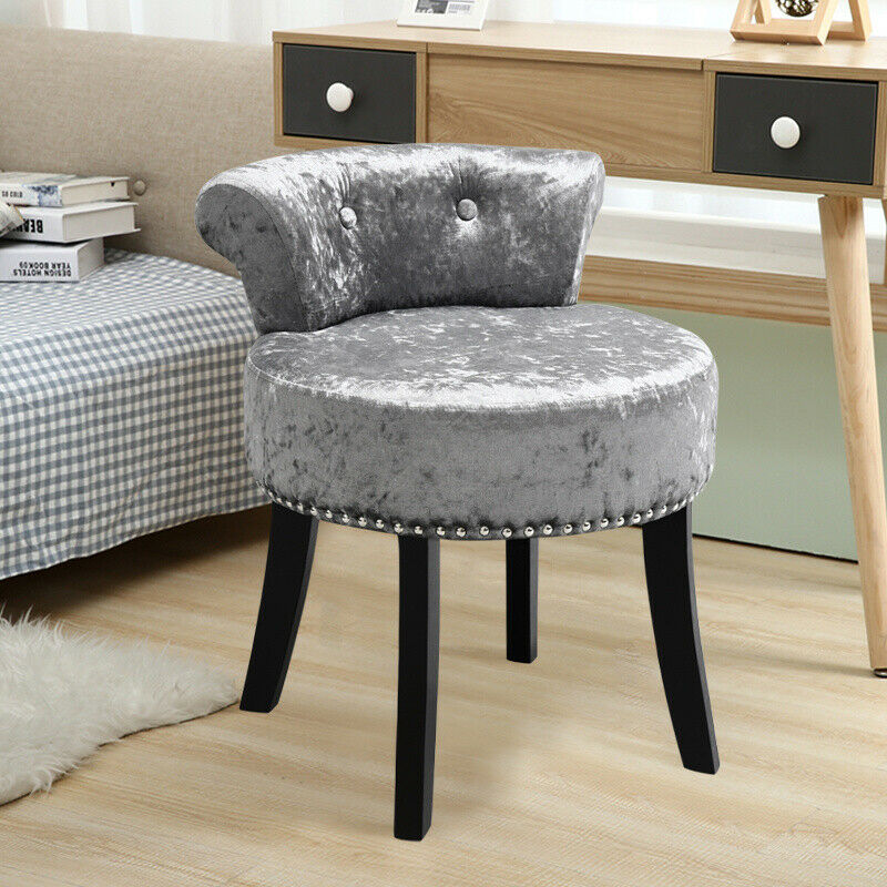Velvet Dressing Table Chair Vanity Stool Piano Stools Dining Chairs Bedroom Room