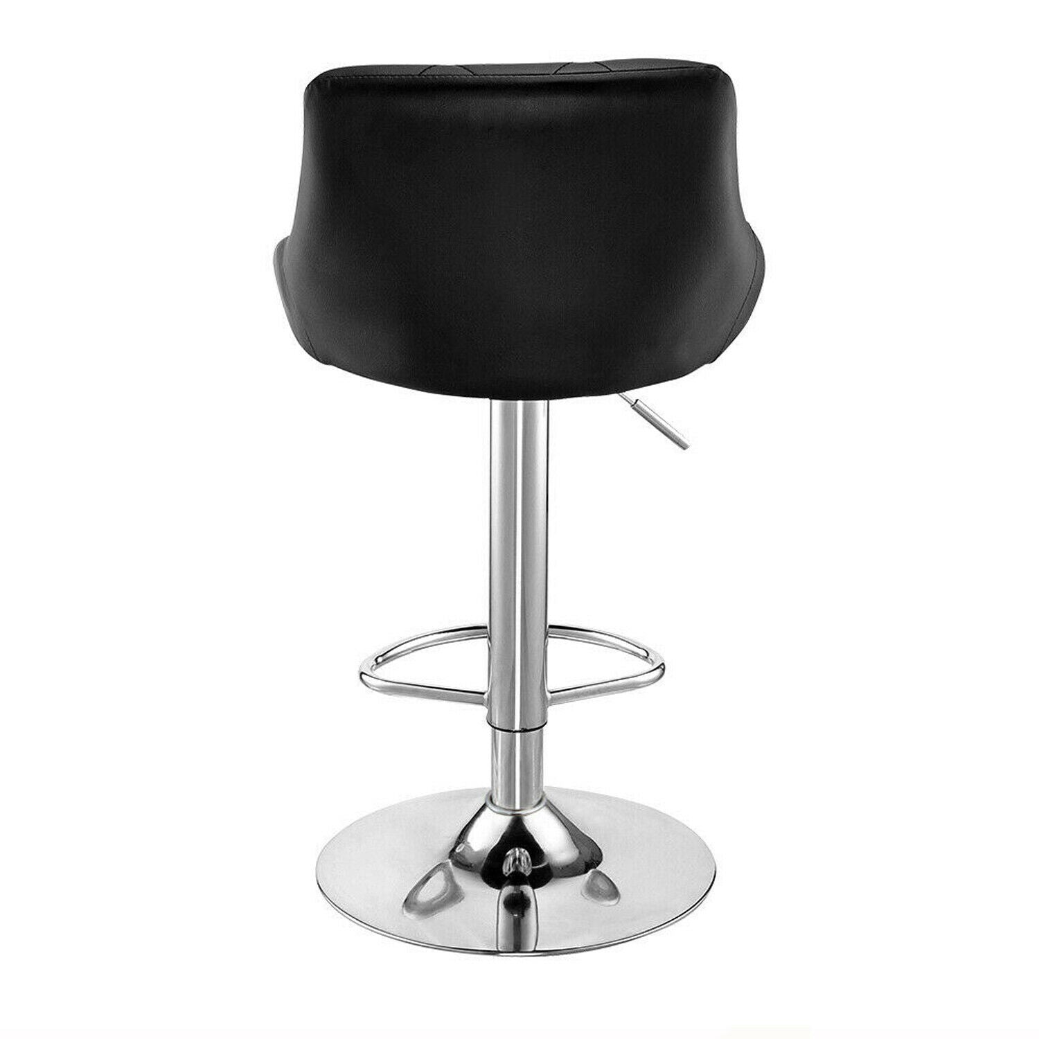 2×Bar Stools Leather Chairs Breakfast Chairs Swivel Gas Lift Kitchen Cushioned