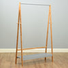 Grey Wooden Clothes Rail Hanging Garment Rack Stand Shoe Storage Shelf