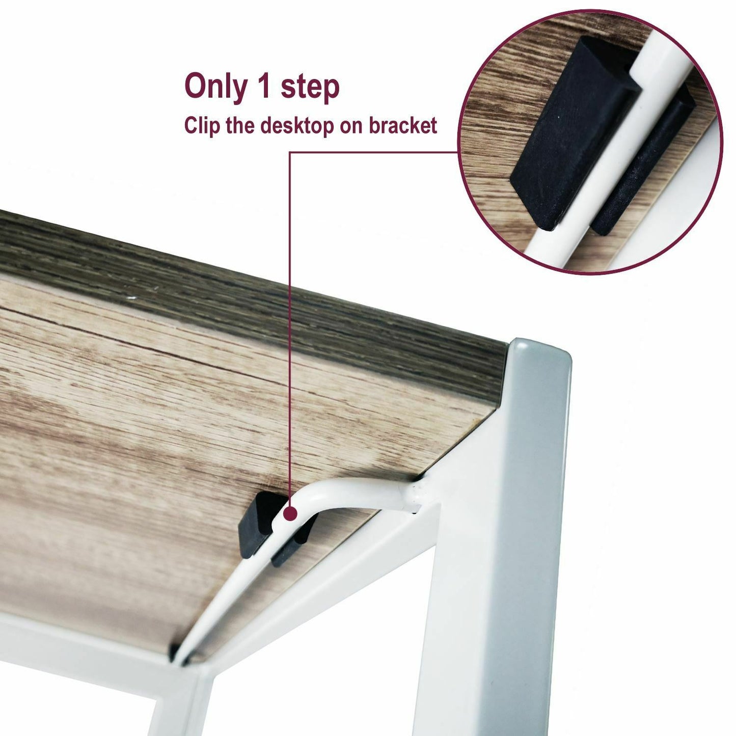 White Folding Computer Desk Wooden Foldable Study Coffee Table Laptop Office