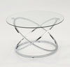 Monarch Clear Glass Round Coffee Table Chrome Base-CFT36/CH