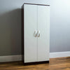 Wardrobe 2 Door Wood High Gloss Bedroom Clothes Storage Furniture