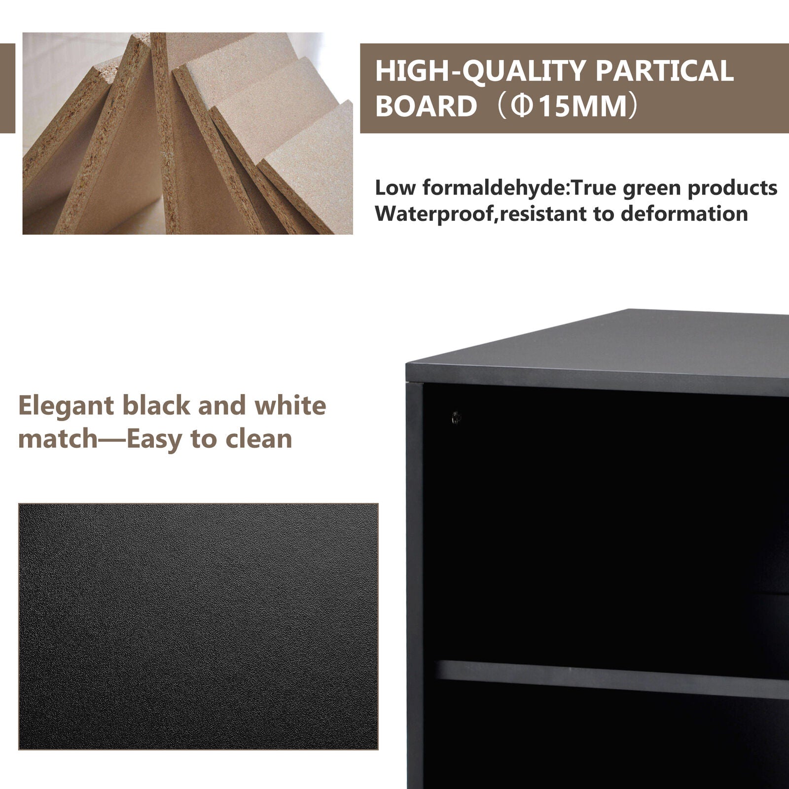 TV Cabinet Unit Sideboard 2 Shelves Entertainment Stand Living Room Furniture