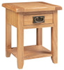 Small Oak Side Table | Narrow Wooden End/Lamp/ Bedside Cabinet | Nightstand
