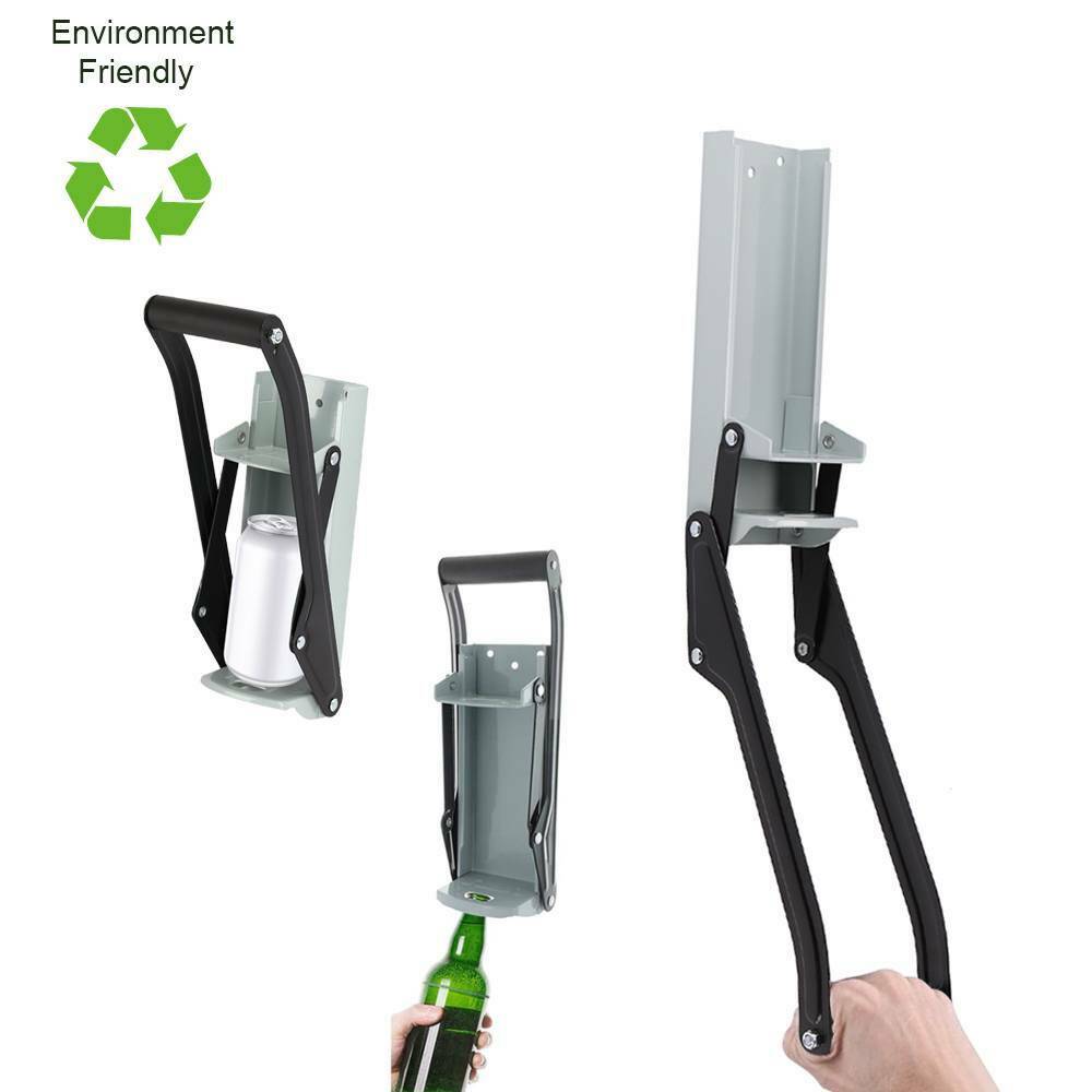 16OZ LARGE TIN CAN CRUSHER WALL MOUNTED BOTTLE OPENER RECYCLING TOOL 500ML
