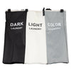 3 Compartments Laundry Clothes Basket Wash Hamper Bin Folding Dirty Storage Bag